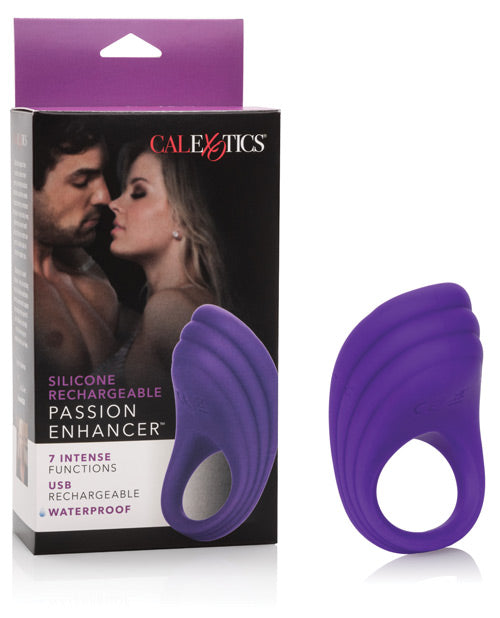 Silicone Rechargeable Passion Enhancer - Purple - Casual Toys
