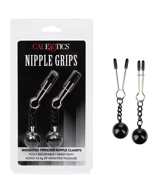 Nipple Grips Weighted Tweezer Nipple Clamps  -silver - Casual Toys