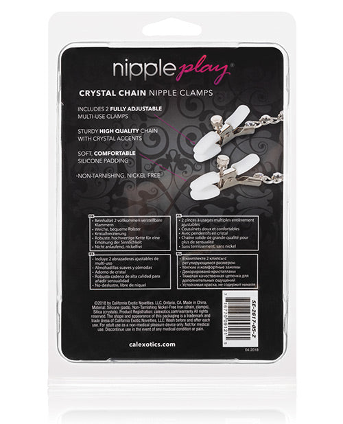 Nipple Play Crystal Nipple Clamps - Clear - Casual Toys