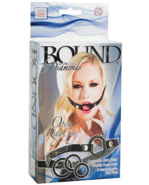 Bound By Diamonds Open Ring Gag - Black - Casual Toys