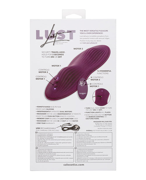 Lust Remote Control Dual Rider - Purple - Casual Toys