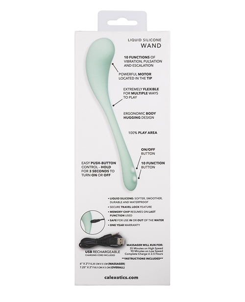 Elle Liquid Silicone Wand - Green - Casual Toys