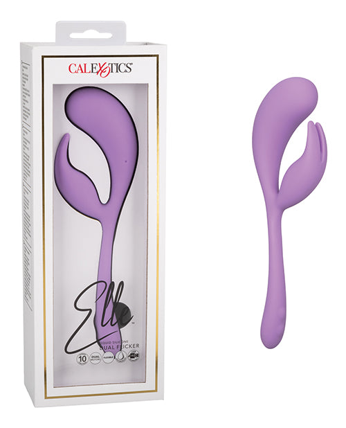 Elle Liquid Silicone Dual Flicker - Purple - Casual Toys