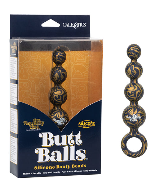 Naughty Bits Butt Balls Silicone Booty Beads - Multi Color - Casual Toys