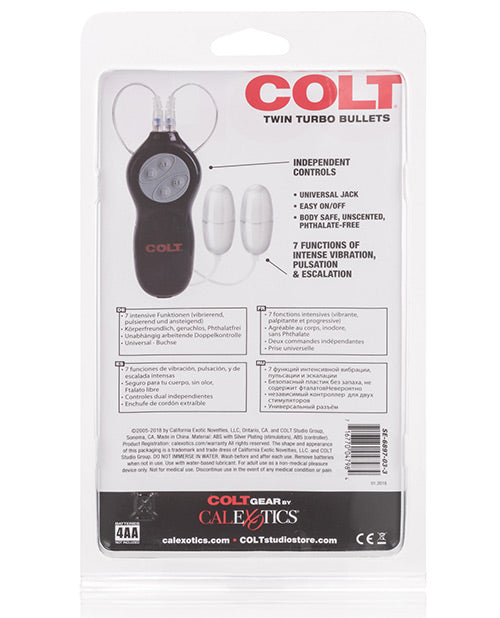 Colt 7-function Twin Turbo Bullets - Silver - Casual Toys