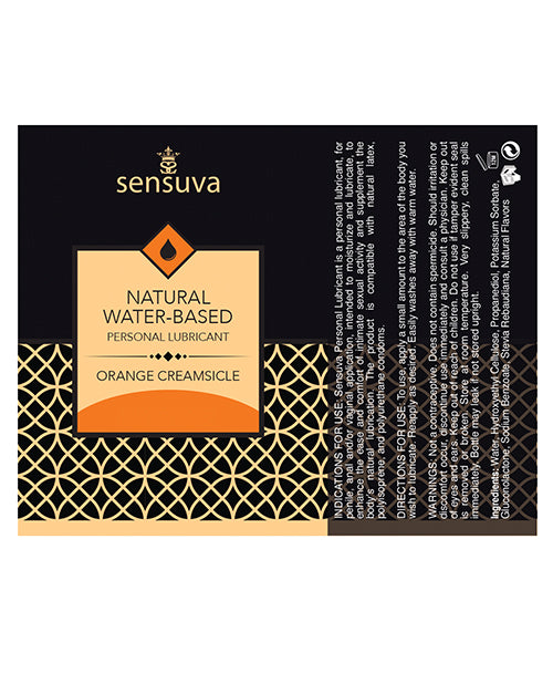 Sensuva Natural Water Based Personal Moisturizer - 1.93 Oz Orange Creamsicle - Casual Toys
