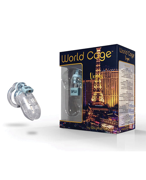 World Cage Vegas Male Chastity Kit - Medium 85 Mm X 38 Mm - Casual Toys