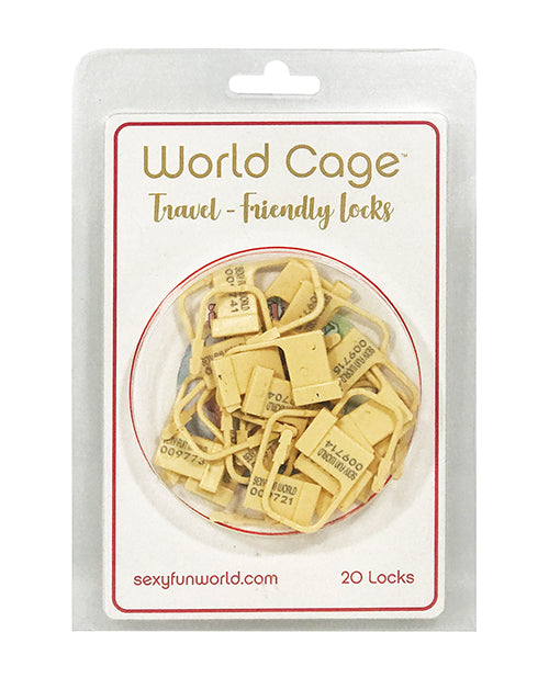 World Cage Travel Friendly Locks - 20 Pack Plastic Locks - Casual Toys