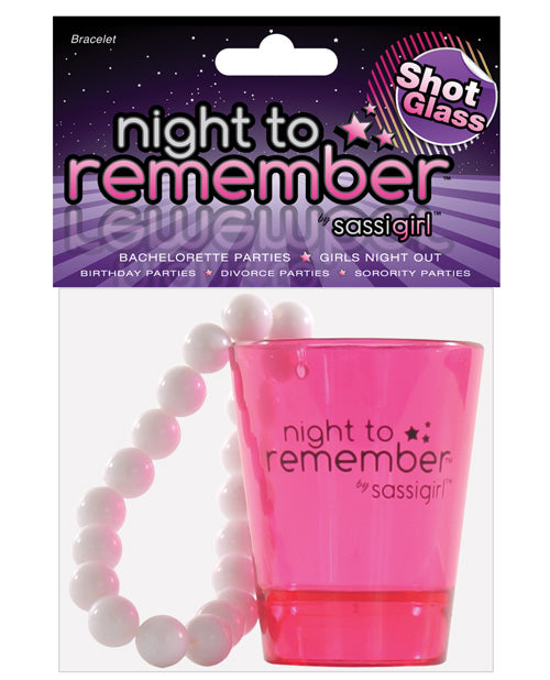 Night To Remember Shot Glass Bracelet By Sassigirl - Pink - Casual Toys