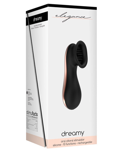Shots Elegance Dreamy Oral Clitoral Stimulator - 10 Speed Black - Casual Toys