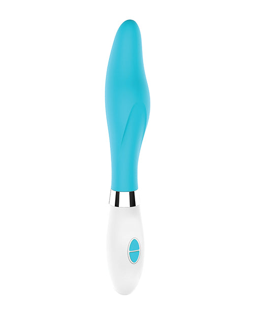 Shots Luminous Athamas Silicone 10 Speed Vibrator - Turquoise - Casual Toys