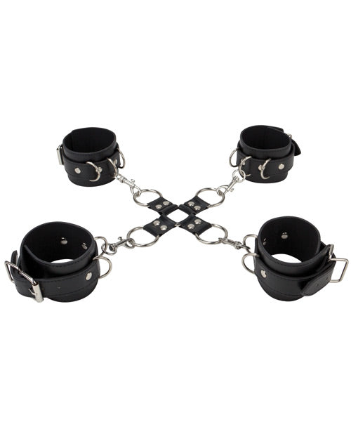 Shots Ouch Leather Hand & Leg Cuffs - Casual Toys