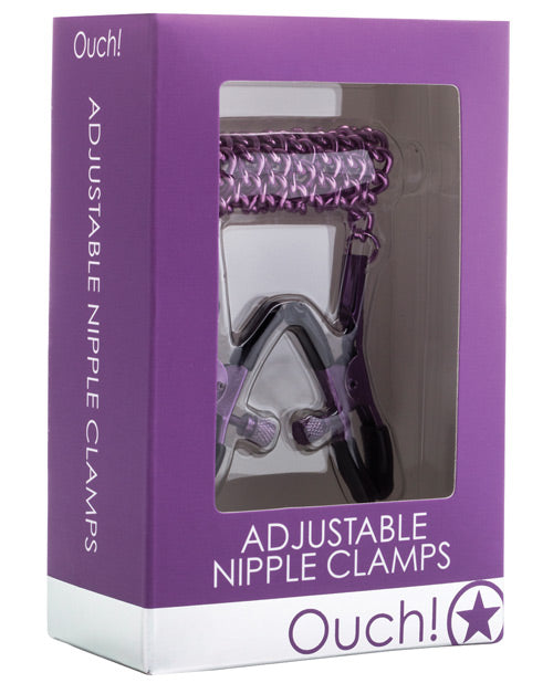 Shots Ouch Adjustable Nipple Clamps W/chain - Casual Toys