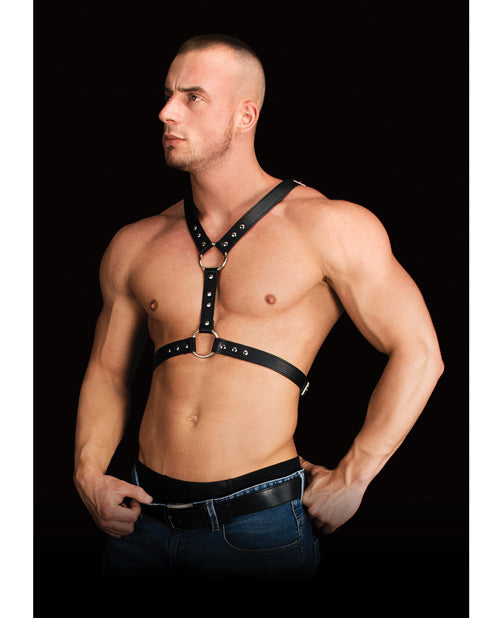 Shots Ouch Thanos Chest Centerpiece Body Harness - Black - Casual Toys