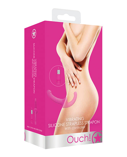 Shots Ouch Vibrating Silicone Strapless Strap On W/controller - Casual Toys