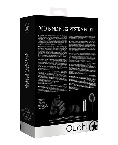 Shots Ouch Bed Bindings Restraint Kit - Black - Casual Toys