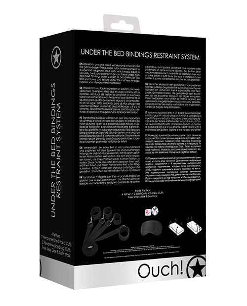 Shots Ouch Bed Restraint System - Black - Casual Toys