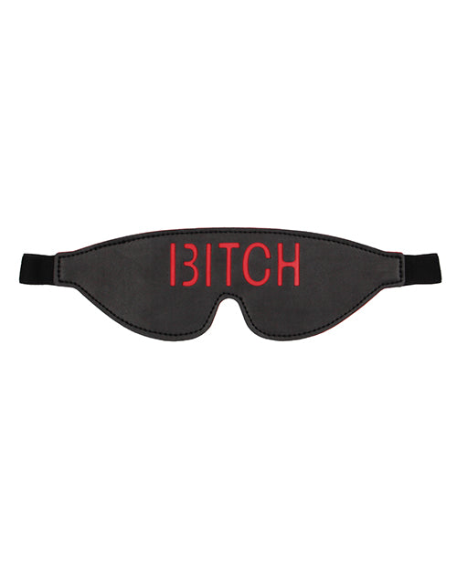 Shots Ouch Bitch Blindfold - Black - Casual Toys