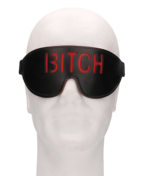 Shots Ouch Bitch Blindfold - Black - Casual Toys