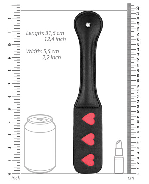 Shots Ouch Hearts Paddle - Black - Casual Toys