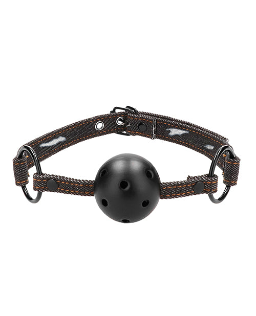 Shots Ouch Breathable Ball Gag W/denim Straps - Casual Toys