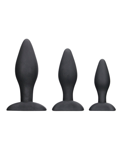 Shots Ouch Apex Butt Plug Set - Black - Casual Toys