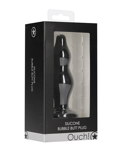 Shots Ouch Bubble Butt Plug - Black - Casual Toys