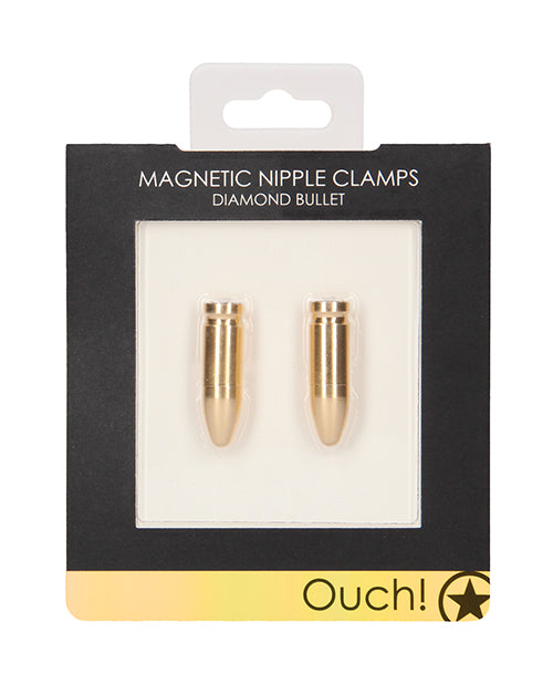 Shots Ouch Diamond Bullet Magnetic Nipple Clamps - Casual Toys