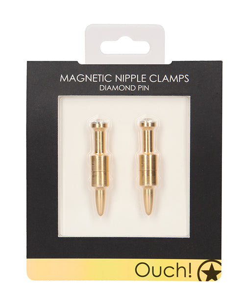 Shots Ouch Diamond Pin Magnetic Nipple Clamps - Casual Toys