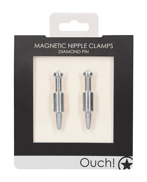 Shots Ouch Diamond Pin Magnetic Nipple Clamps - Casual Toys