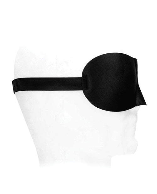 Shots Ouch Black & White Satin Curvy Eye Mask W-elastic Straps - Black - Casual Toys