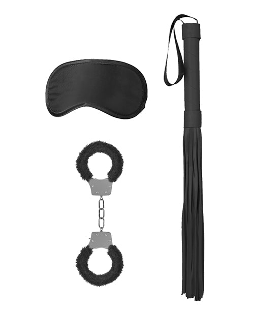 Shots Ouch Black & White Introductory Bondage Kit #1 - Black - Casual Toys