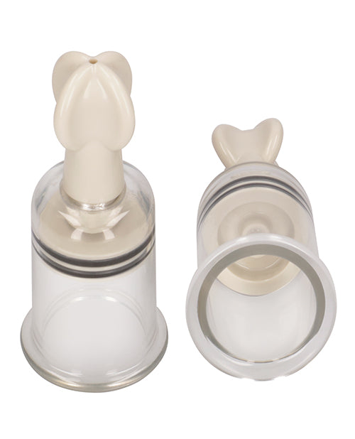 Shots Pumped Nipple Suction Set - Medium Clear - Casual Toys