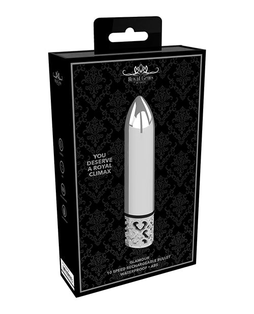 Shots Royal Gem Glamour Rechargeable Bullet - Silver - Casual Toys