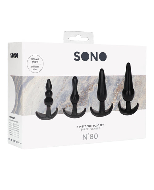 Shots Sono No. 8 Butt Plug - Black Set Of 4 - Casual Toys