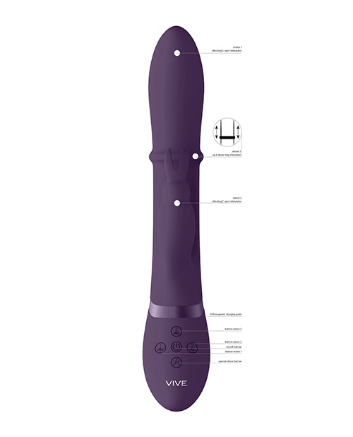 Shots Vive Halo Up & Down Ring G-spot Rabbit - Purple - Casual Toys