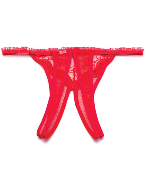 Scalloped Embroidery Crotchless Panty - Casual Toys