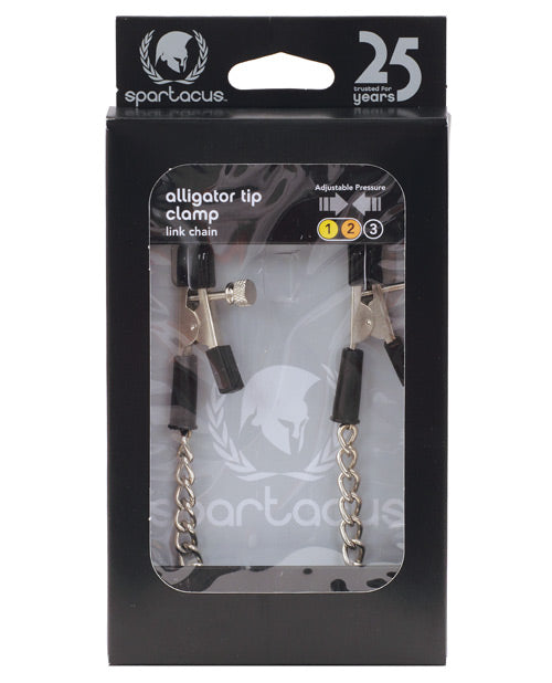 Spartacus Adjustable Alligator Nipple Clamps W-link Chain - Casual Toys