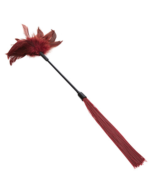 Sex & Mischief Enchanted Feather Tickler - Burgundy - Casual Toys