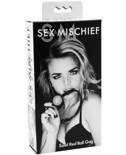 Sex & Mischief Solid Red Ball Gag - Casual Toys