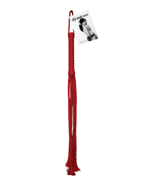 Sex & Mischief Rope Flogger - Red - Casual Toys