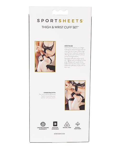 Sportsheets Thigh & Wrist Cuff Set - Casual Toys