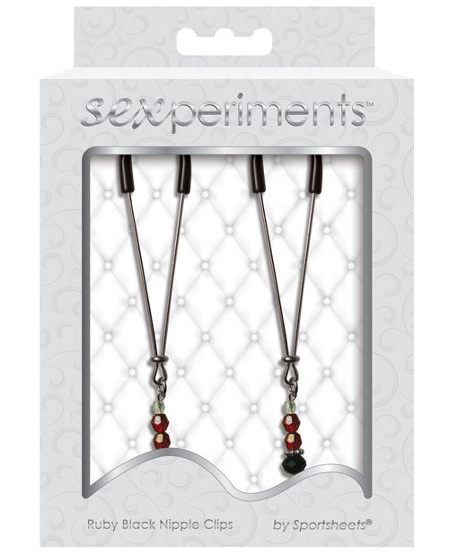 Sexperiments Ruby Black Nipple Clamps - Casual Toys
