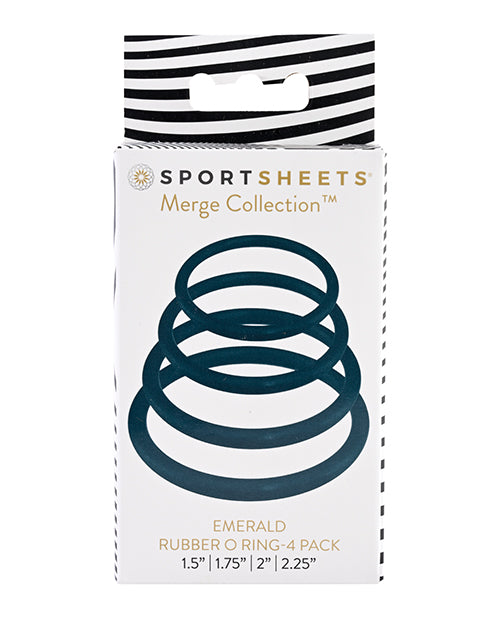 Sportsheets O Ring 4 Pack - Emerald - Casual Toys