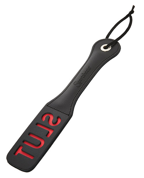 Sportsheets 12" Leather Slut Impression Paddle - Casual Toys
