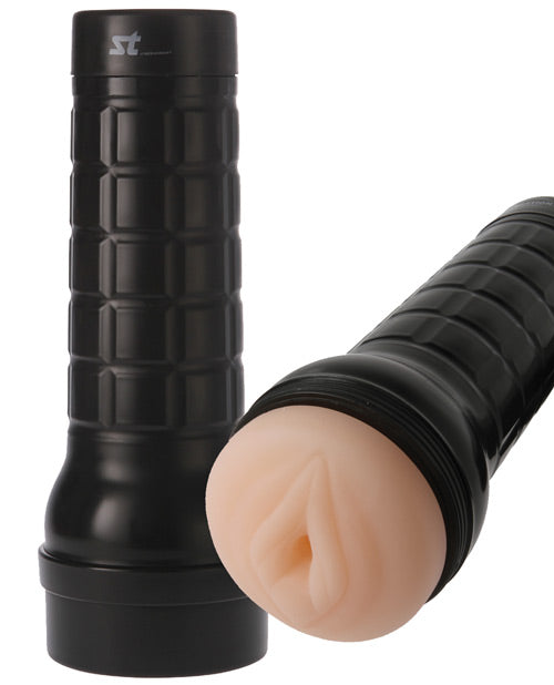 Malesation Horny Pussy Masturbator Black Case - Ivory - Casual Toys