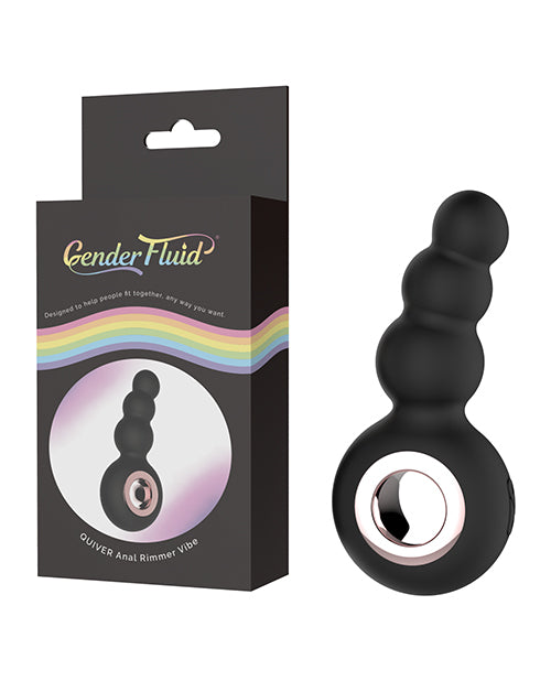 Gender Fluid Quiver Anal Ring Bead Vibe - Black - Casual Toys