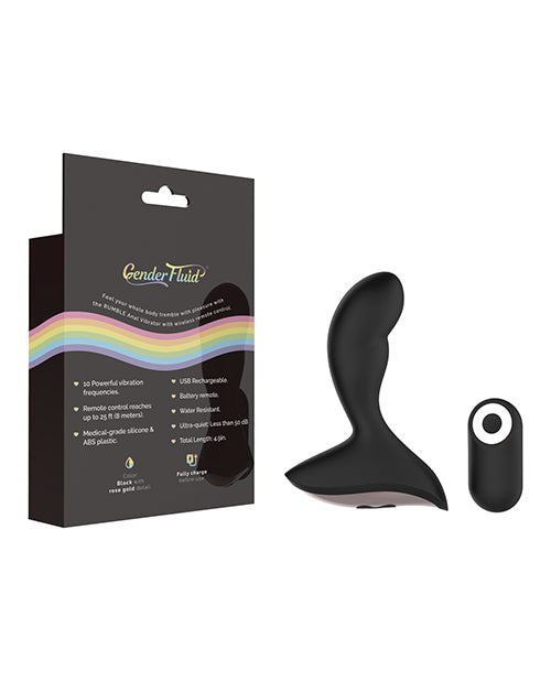 Gender Fluid Rumble Anal Vibe W-remote - Black - Casual Toys