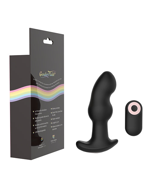Gender Fluid Frission Anal Vibe W-remote - Black - Casual Toys
