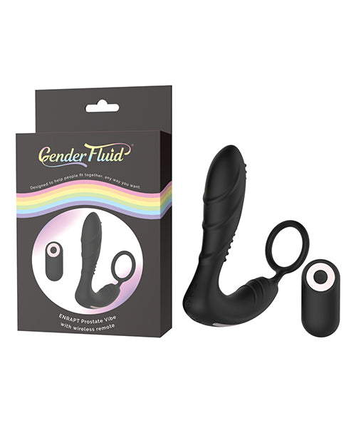 Gender Fluid Enrapt Prostate Vibe W-remote - Black - Casual Toys